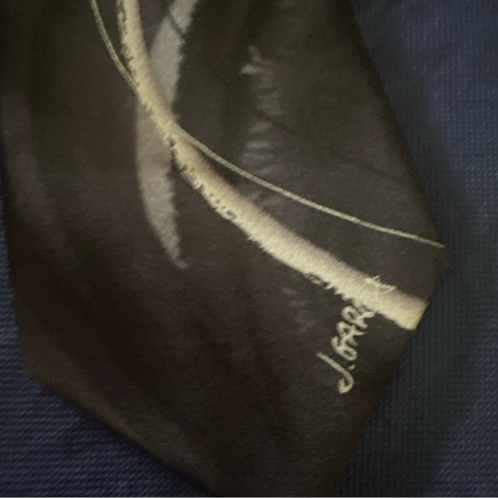 J Garcia 'Courtyard Performance'' Neck Tie Mens Watercolor Collection No. 9 Gray
